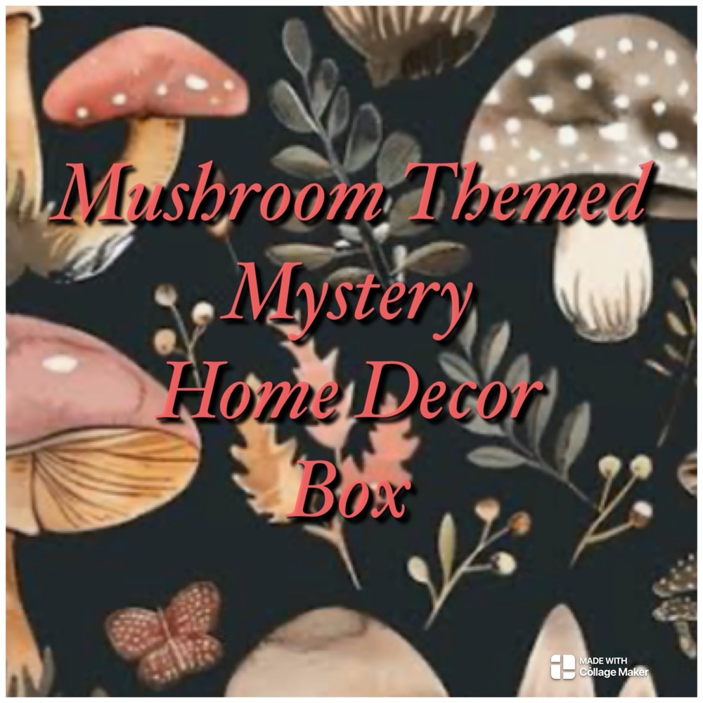 Mushroom Themed Mystery Home Decor Box